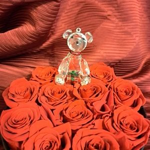 Crystal Swarovski Style Bear Christmas Ornament in the Box